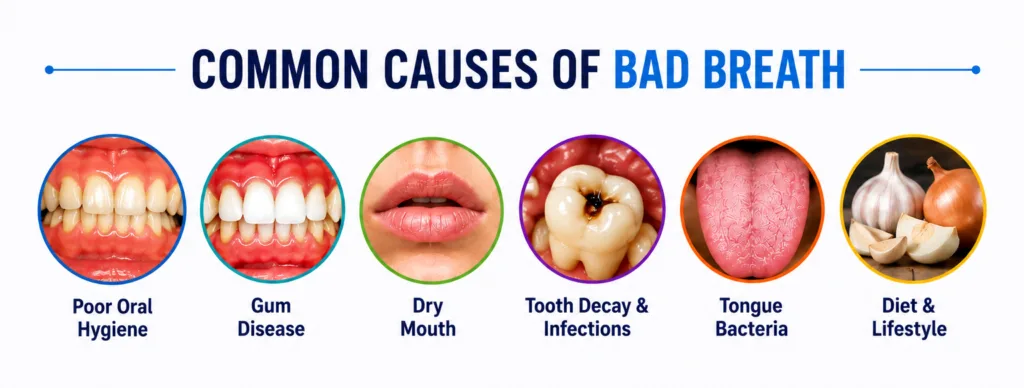 Common causes of bad breath