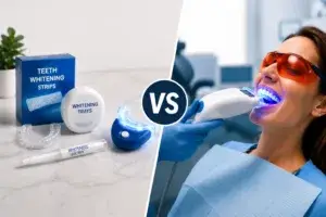 At-home vs professional whitening comparison