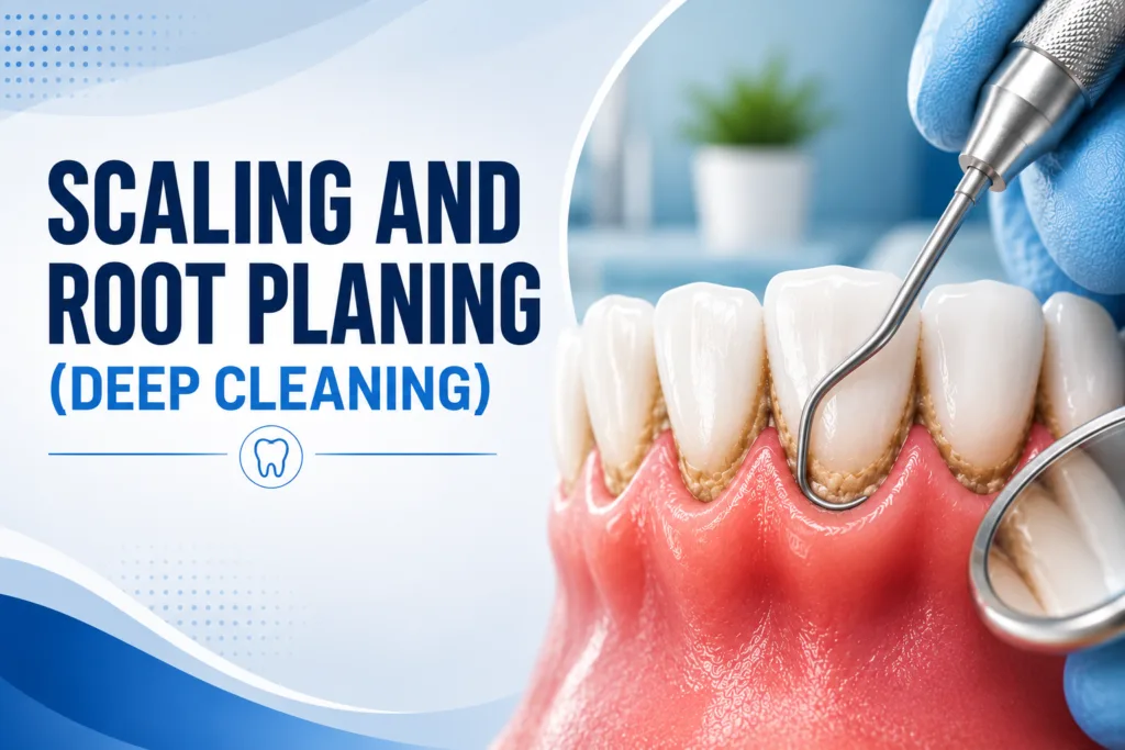 Scaling and root planing treatment