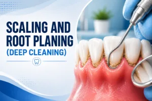 Scaling and root planing treatment